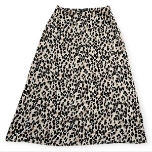 Halogen A-Line Animal Print Maxi Skirt Women XS